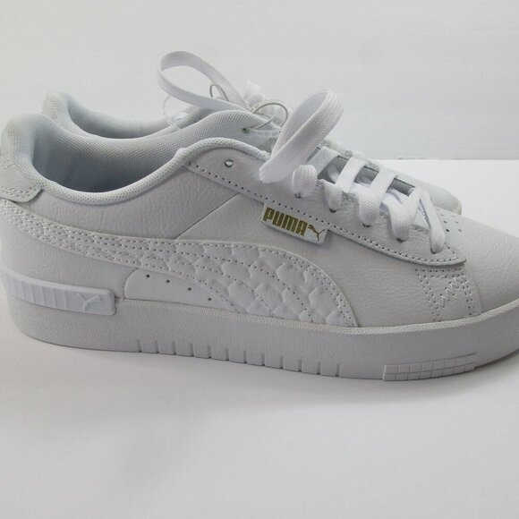 PUMA‎ Jada Dboss Athletic Sneakers Women Size 8.5 White Logo Lace Up 391738-01 - Picture 4 of 7